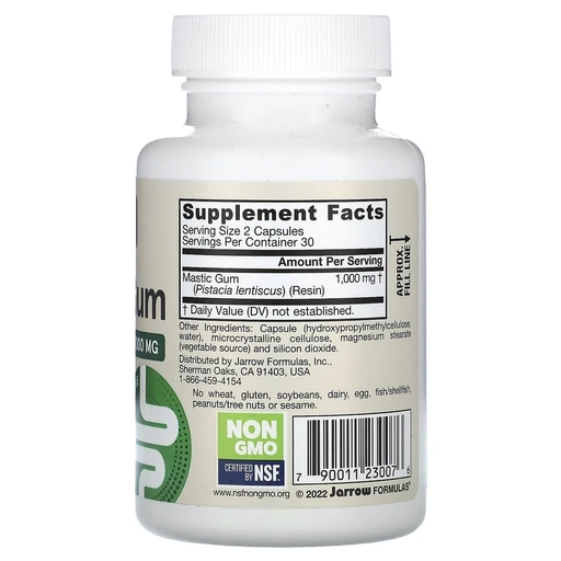 Jarrow Formulas Mastic Gum 500 MG, мастиковая смола, (60 капсул) 