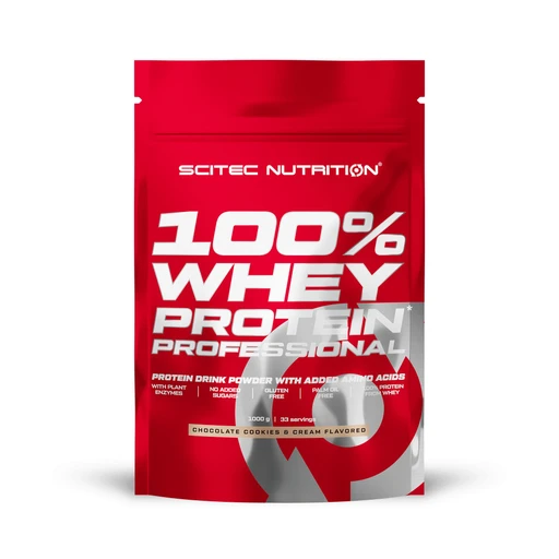 Scitec Nutrition 100% Whey Protein Professional 1000г - шоколад-печенье-крем