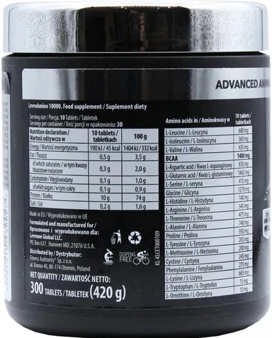 Kevin Levrone Levro Amino 10000, 300 таблеток 