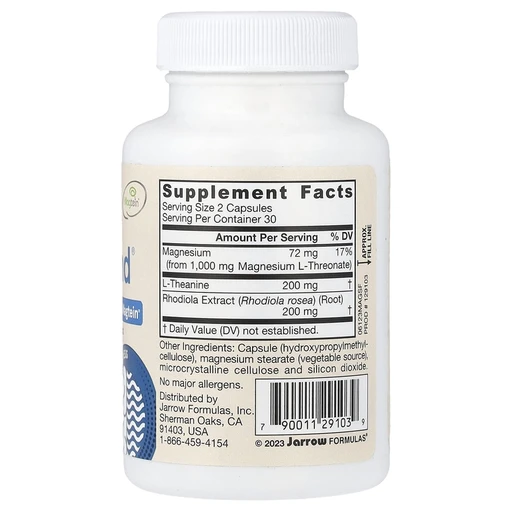 Jarrow Formulas MagMind® Stress Resistance TBD Per Cap, средство защиты от стресса, (60 капсул) 