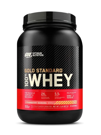 OPTIMUM NUTRITION 100% Whey Gold Standard 907 гр - клубника-банан