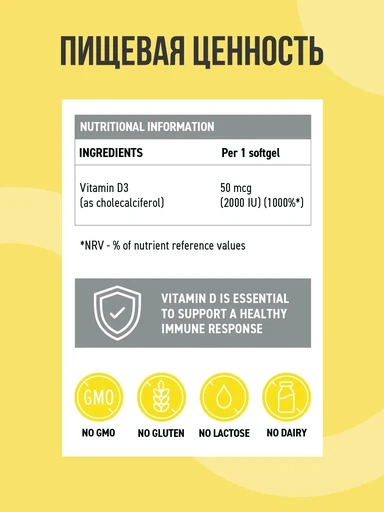 ULTRASUPPS Vitamin D-3 2000 IU 180 мяг капс 
