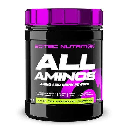 Scitec Nutrition All Aminos 340г - зеленый чай с малиной 