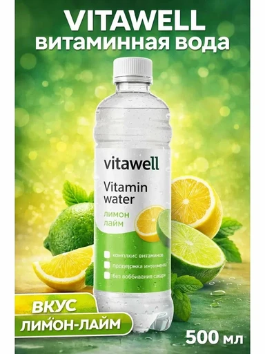 Fitness Food Factory Vitamin water Vitawell 500 мл Лимон-лайм