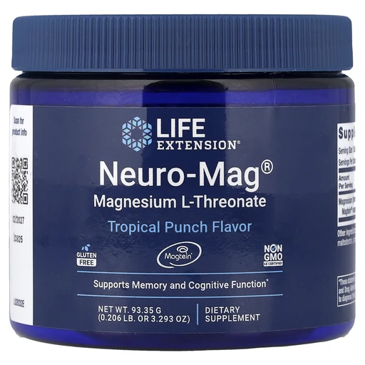 LIFE EXTENSION Neuro-Mag Magnesium L-Threonate (Tropical Punch), порошок 93,35 г