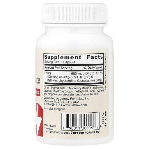 JARROW FORMULAS Methyl Folate 400 MCG (60 капсул) 