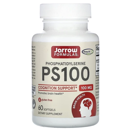 Jarrow Formulas PS100 100 MG, Фосфадилсерин, 100 мг, (60 капсул)