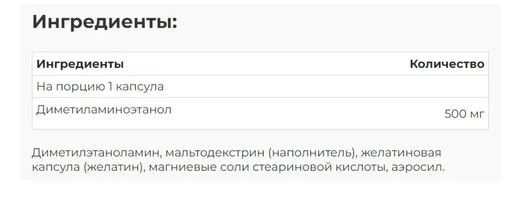 Reflexion DMAE 500 мг 90 капс Годно до 18.11.2026 