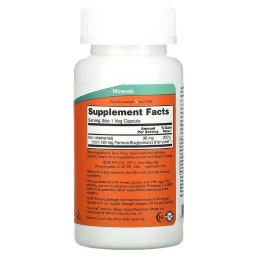 NOW IRON 36MG FERROCHEL(R) 90 капсул (дубль не используем) 