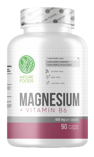 Nature Foods Magnesium Citrate 600mg + B6 90 caps