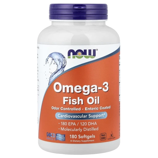 NOW OMEGA-3 ENTERIC 180 SGELS 