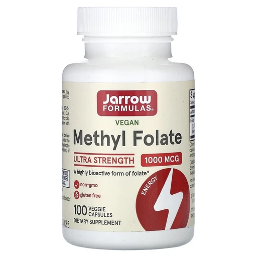 Jarrow Formulas Methyl Folate 1000 MCG, Метил Фолат 1000 мкг, (100 капсул)