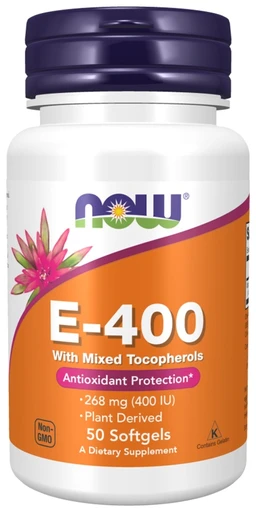 NOW Vitamin E-400 IU With Mixed Tocopherols 50 софтгель