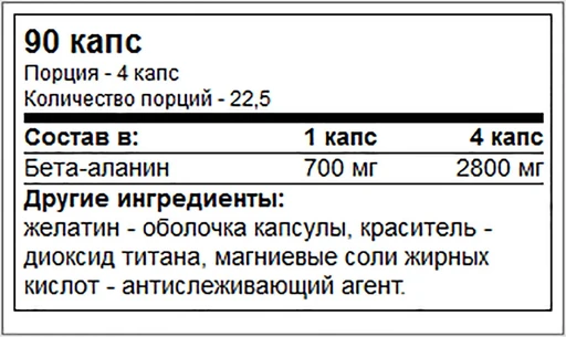 Trec Nutrition Beta-Alanine Sport 700 90 капс 