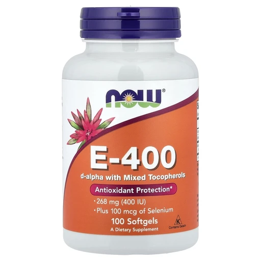 NOW E-400 268 mg (400 lU) Plus 100 mcg of Selenium 100 softgels