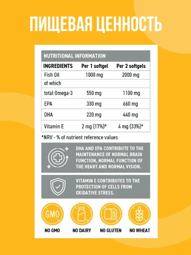 Ultrasupps Premium Omega-3 60 мягких капс 