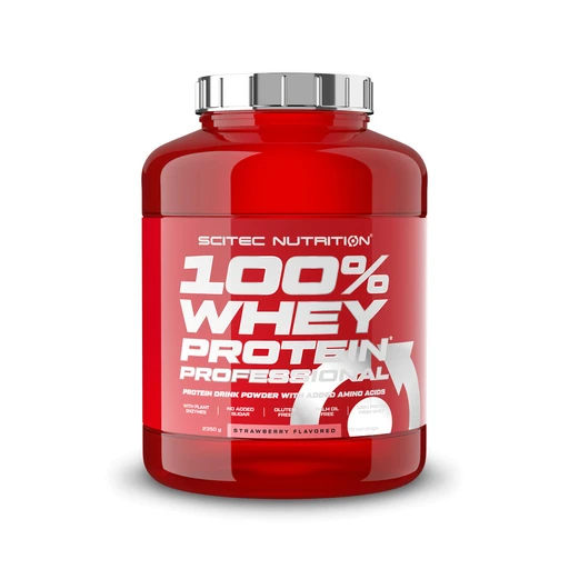 Scitec Nutrition 100% Whey Protein Professional 2350г - клубника 