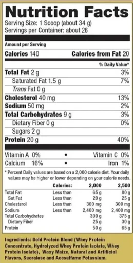 Ultimate Nutrition, Gold Whey Protein 908 г - ваниль 