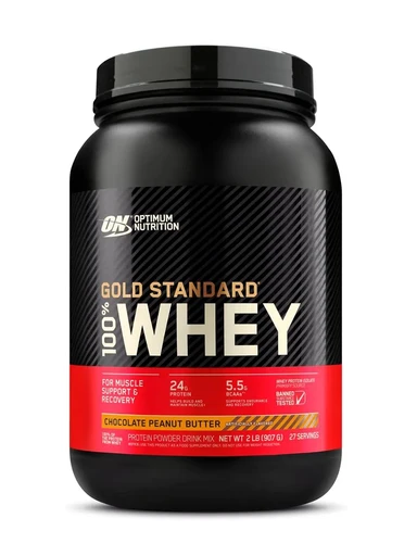 OPTIMUM NUTRITION 100% Whey Gold Standard 907 г - шоколадно-арахисовое масло