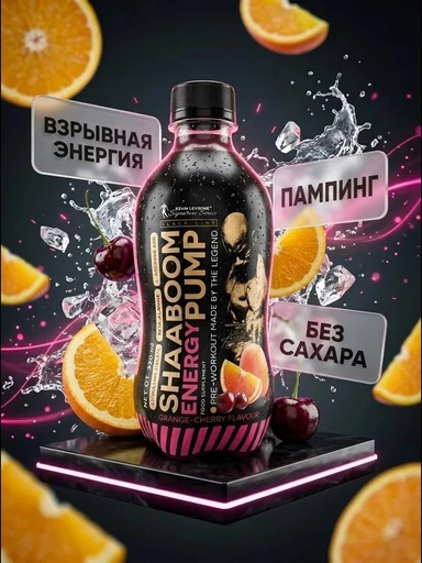 Kevin Levrone Shaaboom Energy Pump 320 ml Orange Cherry