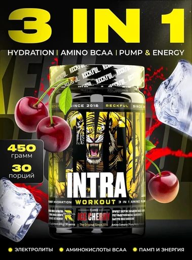 Reckful ® Intra Workout 450g 30 serv (bcaa+hydration+pump) (Ice Cherry)