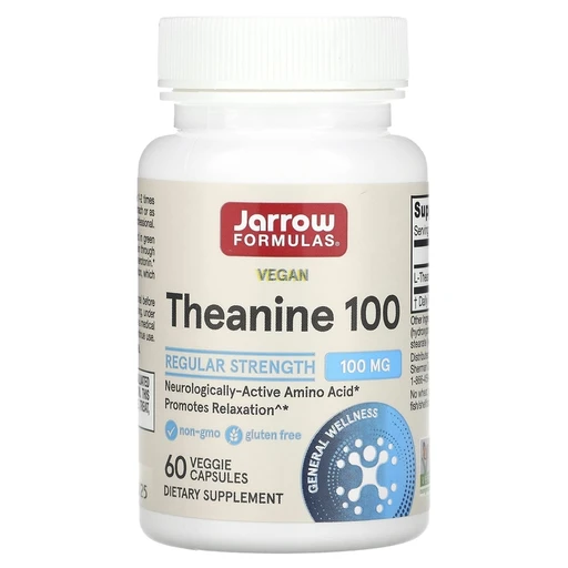 Jarrow Formulas Theanine 100 MG, Теанин 100, (60 капсул)