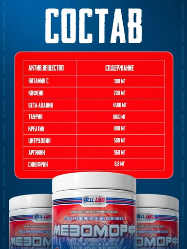 Hell Labs MESOMORPH 300г - Тропический пунш 