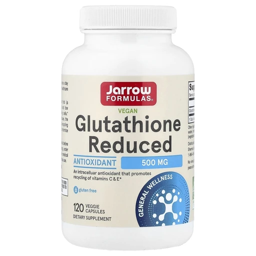 JARROW FORMULAS Glutathione Reduced 500 мг 120 вег капс Годно до 31.10.2026 