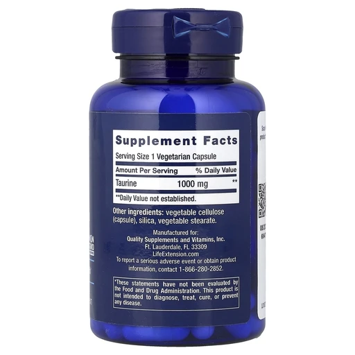 LIFE EXTENSION Taurine 1000 мг 90 вег капс 
