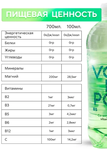 Vodopoy Витаминизированная вода со вкусом киви, 0,7 л 