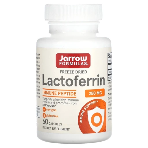 Jarrow Formulas Lactoferrin 250 MG, Лактоферрин, 250 мг, (60 капсул)
