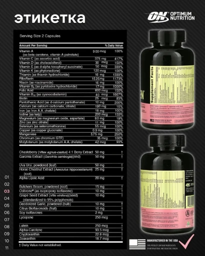 OPTIMUM NUTRITION Opti-Women 60 капс 