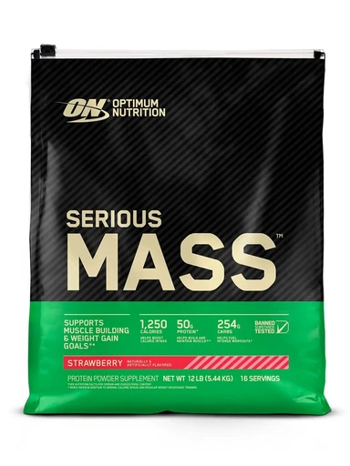 OPTIMUM NUTRITION Serious Mass 5455 гр - клубника 