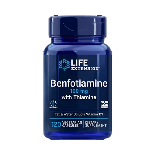 LIFE EXTENSION Benfotiamine with Thiamine 100 mg 120 вег капс